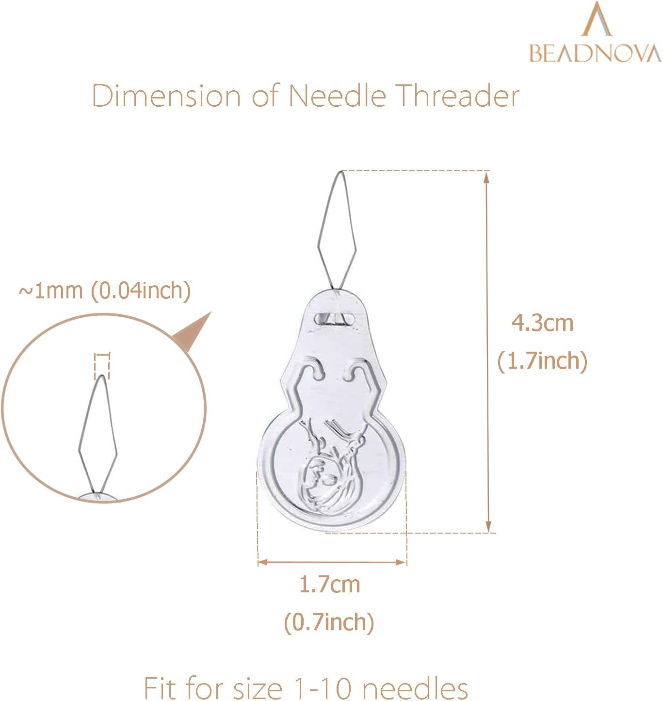 Needle Threaders 100Pcs Aluminum Sewing Needle Threader Tool Flower Head Needle Threaders for Sewing Small Eye Needles Embroidery Craft Knitting Quilting (100Pcs)