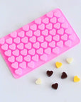 Silicone Moulds for Wax Melts with Dropper 55 Heart Mould Sweet Moulds Mini Candy Molds Silicone Shape for Love Chocolate Soap Ice Cube Tray Jelly Melts Gummy DIY