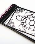 Velvet Art to Go! 2 Spiral Bound Coloring Books W/Perforated Cardstock Pages, Fuzzy, Felt, Great for Travel: Planes, Cars, Backpacks, 20 Different Projects Total, Kids & Adults, 4"X6".