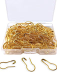 100Pcs 21Mm/0.8 Inch Small Metal Gourd Safety Pins Bulb Pin for Knitting Stitch Markers, Sewing Clothing DIY Craft Making (Silver)