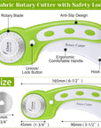 Rotary Cutter Set,  Self Healing Sewing Mats Rotary Cutter and Mat 45Mm Rotary Fabric Cutter Set with 2 Blades Rotary Cutting Mat for Crafts Fabric Quilting Hobby (9" X 12" (A4))