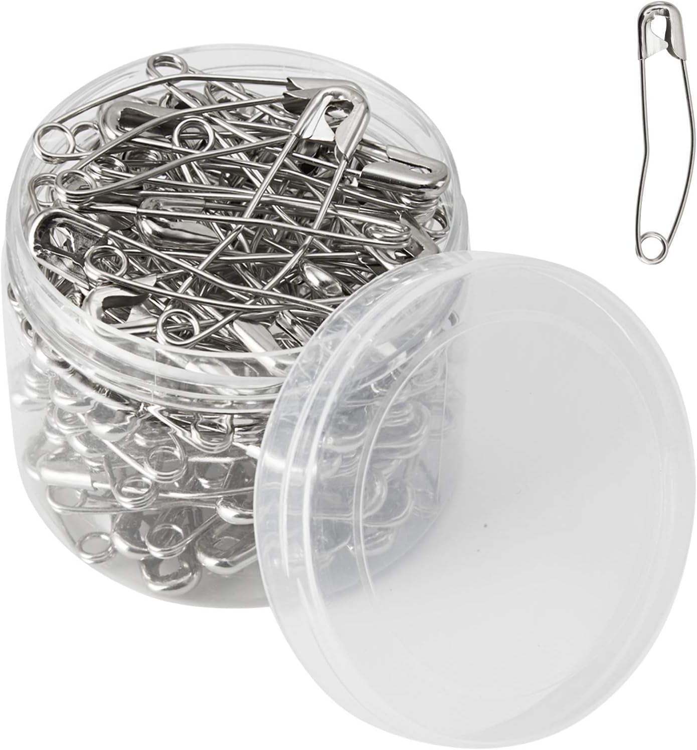 Quilting Curved Safety Pins for Quick Basting, Size 3, 100 Count