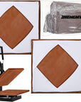 2 Pcs Wrap Cover for Heat Press Platen, 15 X 15 Inch Heat Resistant Reusable Sheets Pad Mat Pillow Protector for Sublimation Heat Pressing Machine Brown and White
