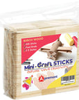 300 Pcs Mini Natural Wooden Food Grade Craft Sticks - Ice Cream Stick - Popsicle - 3.5 Inch Length - Suit Crafting, Stirring, Paddle, Waxing, Small Ice Pop Stick for DIY Kids Popcicle