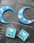 Multi-Functional Small Silicone Molds Set for Resin, Earrings Resin Molds, Hexagon round Crescent Moon Pentagram Heart Molds for Keychain Badge Reel Pendant Charm Earrings Jewelry Making