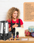 Candle Making Kit with Hot Plate, Soy Wax, Including Melting Pot - DIY Starter Kit for Adults