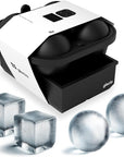 Ball Ice Cube Tray and Big Ice Cube Molds for Whiskey, Slow-Melting, 100% Silicone, No-Plastic, Easy Release, Ideal for Gifting and Elevating Cocktails