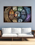 DIY 5D Diamond Painting Kits for Adults Diamond Art Large Size Tree of Life Abstract Tree Landscape Full Drill Crystal Rhinestone Embroidery Craft Kits for Home Wall Decor, 27.5X15.7 Inch