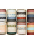 40 Rolls of Slim Washi Tape Gift Box Set, Decorative Paper Tapes 10 Mm Wide for Scrapbooking, DIY Arts and Crafts, Bullet Journal, Planner, Junk Journal, Notebooks (Minimalist)