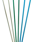 Anodized Aluminum Straight Knitting Needle Set, US Sizes 8, 9, 10, Multicolor