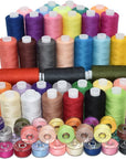 72Pcs 36 Colors Sewing Thread Set with Matching Prewound Bobbin Threads with Case, 550 Yards per Polyester Thread, Popular Colors Sewing Threads for Hand & Machine Sewing