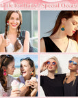 Polymer Clay Earring Making Kit- 30 Clay Earring Cutters, 24 Color Polymer Clay, 8 Circle Cutters, Rollers, B7000 Glue, 640 PCS Earring Making Tools Accessories for Jewelry DIY (Instructions Include)