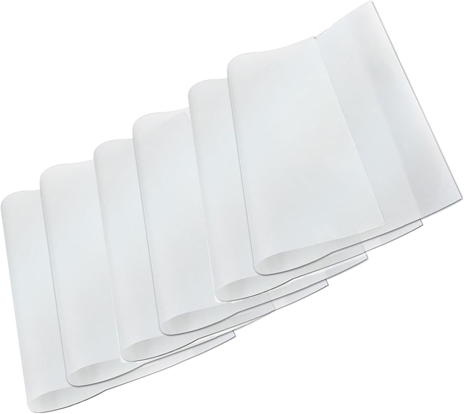 Non-Stick PTFE Teflon Sheet for Heat Press Reusable Transfer Sheets for T-Shirt Vinyl HTV Ironing Quilting Crafting Baking and Heat Transferring, 500 Degrees 6 Pack (15.74''L X 23.62''W)