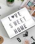 Cinema Light Box Personalized Neon Signs, Warm White Leds Lightbox with Letters, Numbers, Symbols