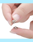 100 Sets Sew-On Snap Buttons Metal Snap Fastener Buttons Press Button for Sewing Clothing, Black and Silvery (8Mm,10Mm)