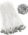 100Pcs Cotton Candle Wicks 8'' Pre-Waxed for Candle Making,Candle Diy,Thick Candle Wick with Base