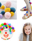 2 Set Pompom Makers of 6 Sizes, 50 PCS Pom Pom Kit Includes 8 PCS Pom Pom Maker, 2 PCS Thread Cutter Scissors, 40 PCS Plastic Needles for Fluff Ball Weave DIY Wool Yarn Knitting