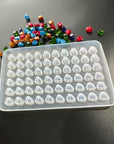 Silicone Mold Resin Craft Makes 60 Crystals - Small Crystal Stones - Candles - Soap - Ice Cube - Jewelry - 1 Unique Shapes (White)
