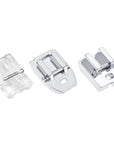 3 Pieces Concealed Invisible Zipper Presser Foot for Sewing Zippers for All Low Shank Snap-On Singer, Brother, Babylock, Euro-Pro, Janome, White, Juki, Simplicity, Elna Sewing Machines