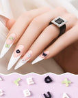 6Sets 3D Letters Nail Art Silicone Molds, Transparent Mini Alphabet Nail Molds, A-Z Letter Resin Molds 26 Alphabets Mold for Women Girls Handmade Nail Art Charms Pendants Jewelry Making Craft