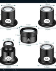 5 Pcs Jewelers Loupe Portable Monocular Magnifier Magnifying Glass Eye Loops Magnifier with 30 X 36 Mm Lens Watch Jewelry Experimental Repair Tool for Textile Optical Circuit Coins (5X 10X 15X 20X)