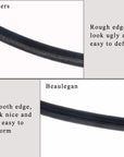 Purse Leather Handles Replacement 2 Pcs for Handbag, 23.6 Inch, Black Gold