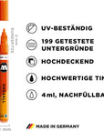 One4All 127HS Acryl Marker Basic-Set 1 (2,0 Mm Strichstärke, Hochdeckend Und Permanent, Uv-Beständig, Für Fast Alle Untergründe) 10 Stück Sortiert