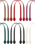12PCS Bag Handles for Bag Making,23.4" PU Leather Straps for Handbag,Purse Handles for Crochet Bags 6 Colors