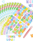 10 Sheets Colorful Letter Stickers for Kids 890 Alphabet Stickers Waterproof Water Bottle Vinyl Letter Sticker Scrapbook ABC Stickers for DIY Crafts, Card Wrapping, Handmade Labels, Name Stickers