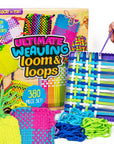 Craft Loops Refill, Includes 3.5 Oz of Weaving Loom Loops in 7 Vibrant Colors, Stretchy Loops for Weaving Potholders, Keychains, Headbands & More, Finger Weaving Activity for Kids Ages 6+