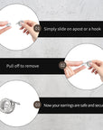 Silicone Earring Backs for Studs, 550 Pcs 6 Styles Clear Soft Earring Backings Hypoallergenic Rubber Plastic Earring Backs Clutch Stoppers Replacement Kits for Fish Hook Earring Studs Hoops