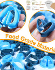 Polymer Clay Cutters for Earring Making - 160Pcs Clay Tools Set with Earrings Accessories, 42+8Pcs Different Shape Plastic Clay Molds Clay Cutters for Polymer Clay Jewelry (Style B-Blue)