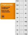 Sewing Ruler - 3" X 18" Acrylic Ruler - Sewing and Quilting Ruler with Gridlines - Arts and Craft Supplies - Clear