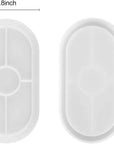 2 Pieces DIY Tray Silicone Resin Mold - Oval Jewelry Making Molds, Clear Epoxy Resin Casting Mold for DIY Jewelry Container Ring Trinket Storage Plate Mould with Resin, Handmade Soap Etc
