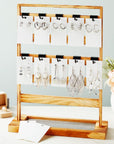 White Earring Display Cards, 200-Pack Hanging Earring Cards for Selling, Packaging, Storage, 500 GSM Thick and Sturdy Paper Material, Jewelry Holders (3.5X2 In)