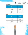 Aqua Elite Paintbrush, Size 6, Matte Black