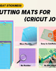 Cutting Mat for Cricut Joy Machine, 6 Pack Cutting Mats (3 Pcs 4.5X12In & 3 Pcs 4.5X6.5In), Variety Adhesive Cutting Mats Replacement Accessories for Cricut Joy Accessories