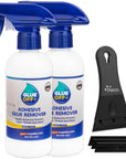 Glue off Adhesive Remover 3.3 Fl. Oz & Scraper with Plastic Razor for Removing Labels (Adhesive Remover & Scraper W/Plastic Razor)