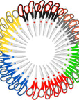 Scissors Bulk 30-Pack, All Purpose Scissors Stainless Steel Sharp Scissors for Office Home General Use Craft Supplies, High/Middle School Classroom Class Older Kids Scissor Set, Right/Left Handed