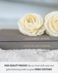 Wedding Anniversary Journal (Taupe, 189 Pages) by Duncan & Stone - Anniversary Book for Couple - Marriage Memory Book & Photo Album - Unique Wedding Gifts for Couple