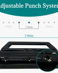Heavy Duty 3 Hole Punch Heavy Duty Adjustable 3 Hole Punch 30 Sheet Capacity Hole Puncher Black Metal Hole Puncher 3 Ring