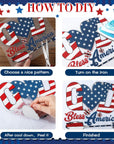 36 Pcs Patriotic Iron on Transfers 4Th of July Iron on Decals Patches Independent Day Western Heat Transfers Vinyl Decals for Clothes Bag Covers DIY Decorations