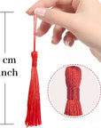 100 Pcs 13Cm/5 Inch Silky Handmade Soft Craft Mini Tassels with Loops for Jewelry Making, DIY Projects, Bookmarks, 20 Colors, 5 Pcs of Each