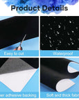 Black Felt Fabric - 10Pcs Self Adhesive Felt Sheets with Adhesive Backing, Soft Black Velvet Felt Drawer Liner for Art & Crafts, Jewelry Box Felt Liner(8.3" X 11.8")