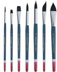 10Pcs Natural Watercolor Paint Brush Set Professional for Watercolor Acrylic Ink Gouache Tempera Blue Color