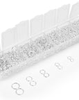 2300Pc Assorted Silver Jump Rings for Crafts Jewelry Making Supplies - 7 Sizes (3Mm to 10Mm) DIY Open Jump Ring Hoops for Chain, Necklaces Links, Bracelets, Earrings, Keychain, Split Ring for Crafting