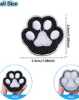 28Pcs Paw Print Patches for Clothing, Iron On/Sew on Embroidery Applique Patches, Cute Paw Decorating DIY Craft Patches for Dresses Jeans Hats Shoes Shirts Jackets Backpacks