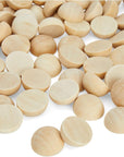 100 Pack Half Wooden Spheres for Crafts, 1-Inch Split Wood Balls for Home Decor, Gnome Noses