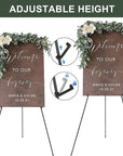 Easel Stand for Wedding Sign Poster 63'' Instant Display Easel for Floor Adjustable Metal Art Easel Black 2 Pack