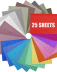 25 Sheets Glitter Cardstock, 8.5 X 11 Inches Premium Sparkle Cardstock Paper 300Gsm Heavyweight Shimmer Cardstock for DIY Crafts Scrapbook Making